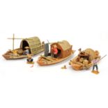 King & Country - Streets of old Hong Kong Sampan Sets x3