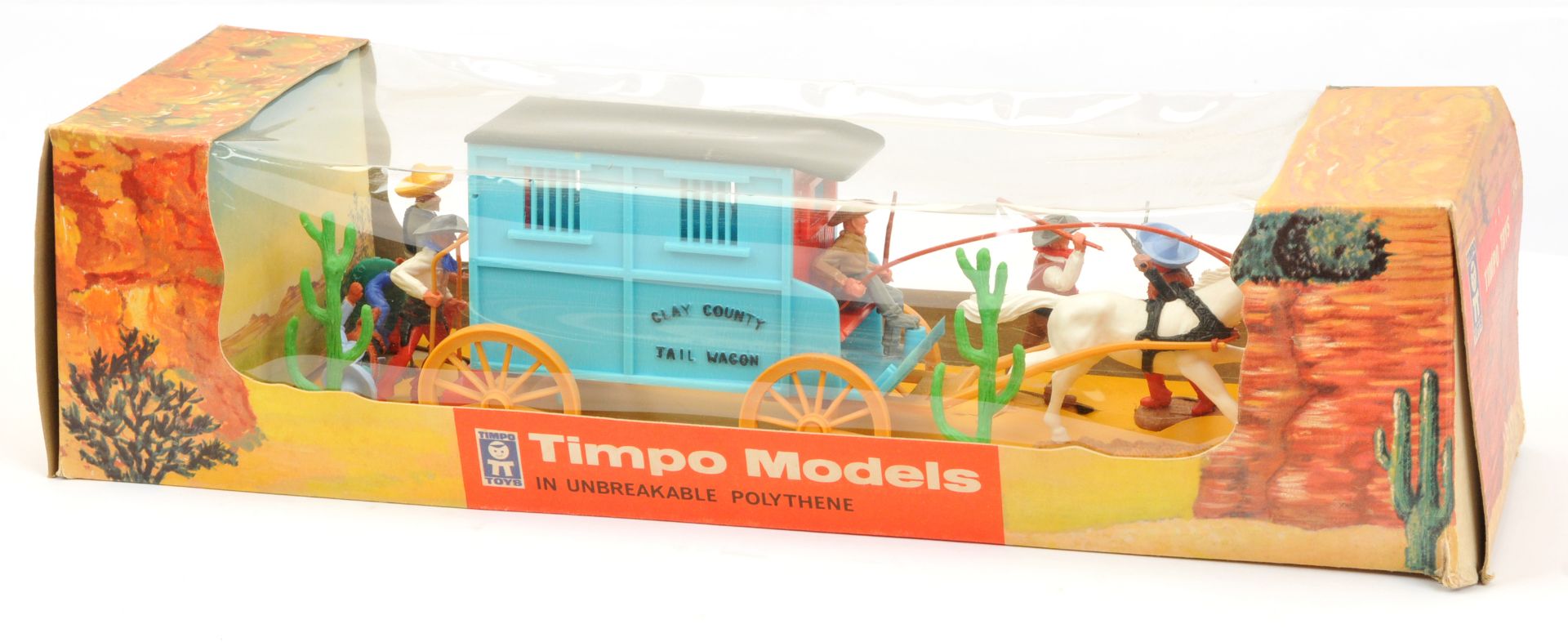 Timpo - Wild West Series - Set Ref. No. 325 'Jail Wagon', Boxed - Bild 2 aus 2