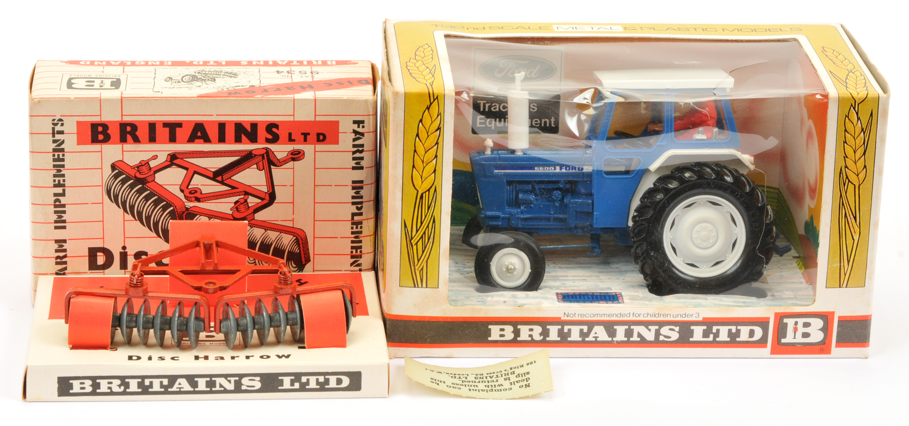 Britains - Ford 6600 Tractor 9524 & Disco Harrow 9534