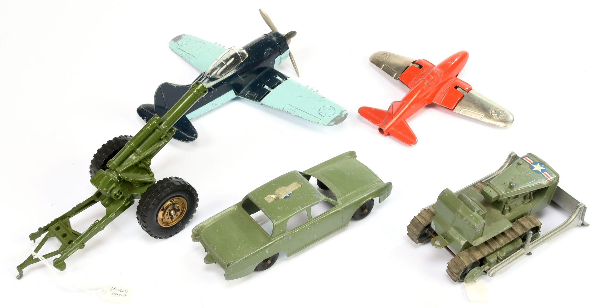 Hubley Military group of 5  to including  - bulldozer, Aircraft, Plus others  - Bild 2 aus 2