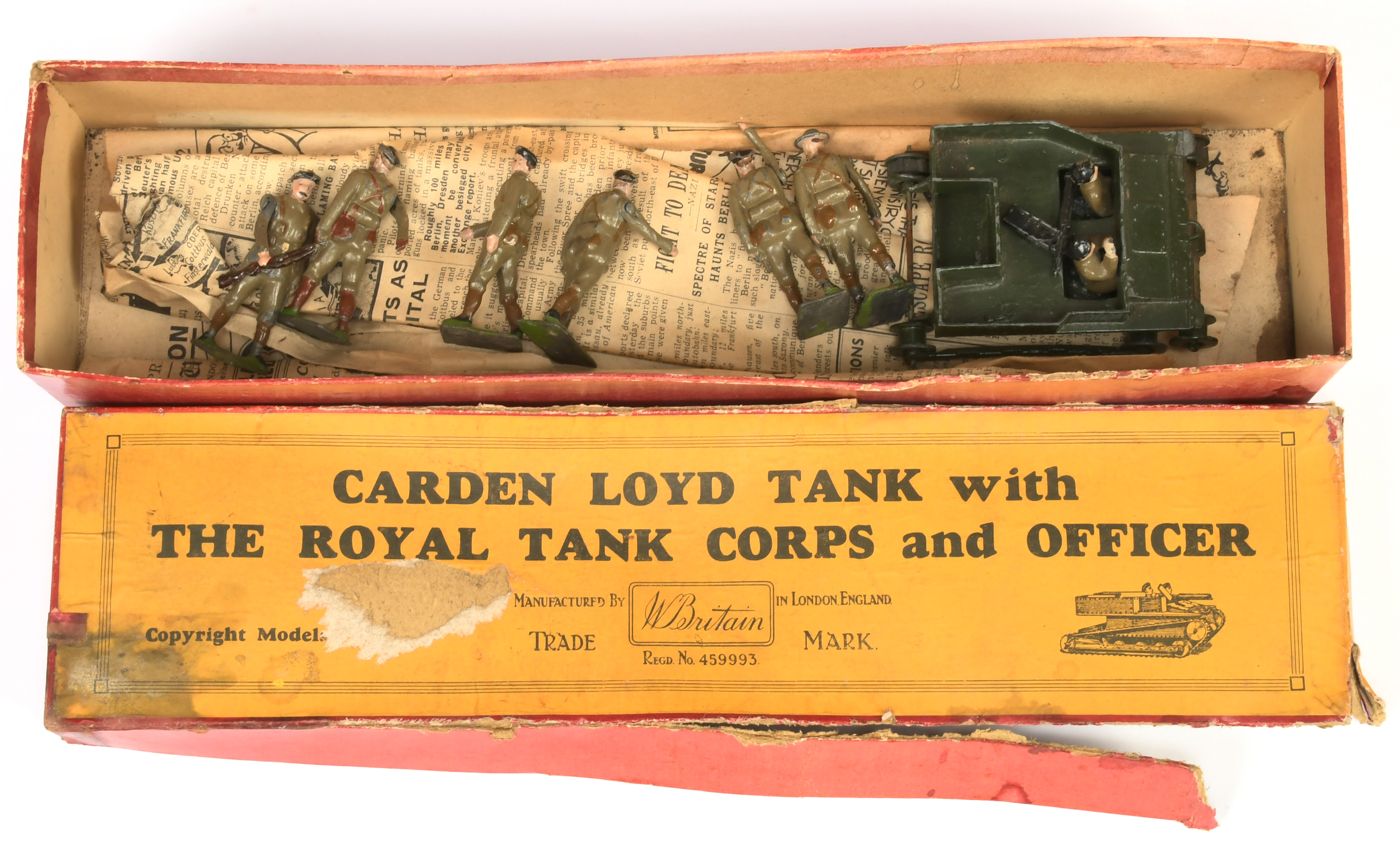 Britains Set No. 1322 'Royal Tank Corps with Tank', Boxed