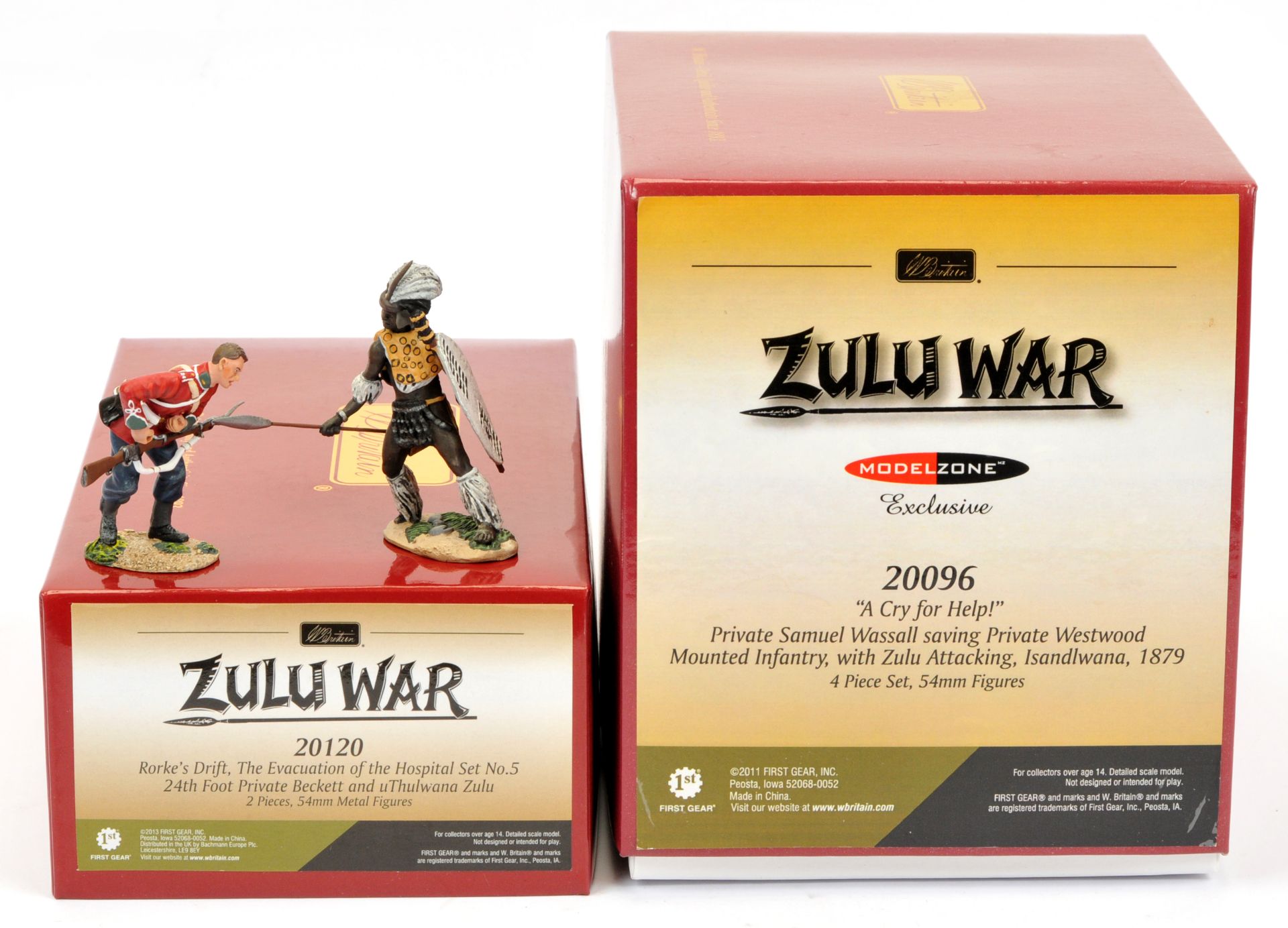 Pair of Boxed Britains Zulu War Sets