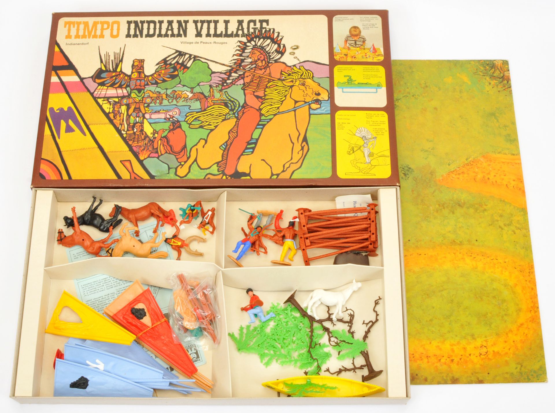 Timpo - Wild West Series - Set Ref. 258 'Indian Village', Boxed