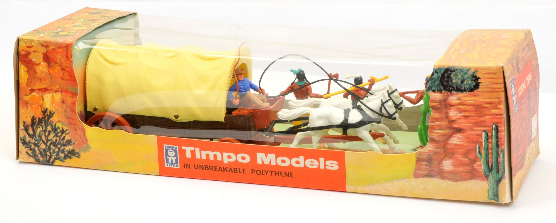 Timpo - Wild West Series - Set Ref. No. 300 'Covered Wagon', Boxed - Bild 2 aus 2