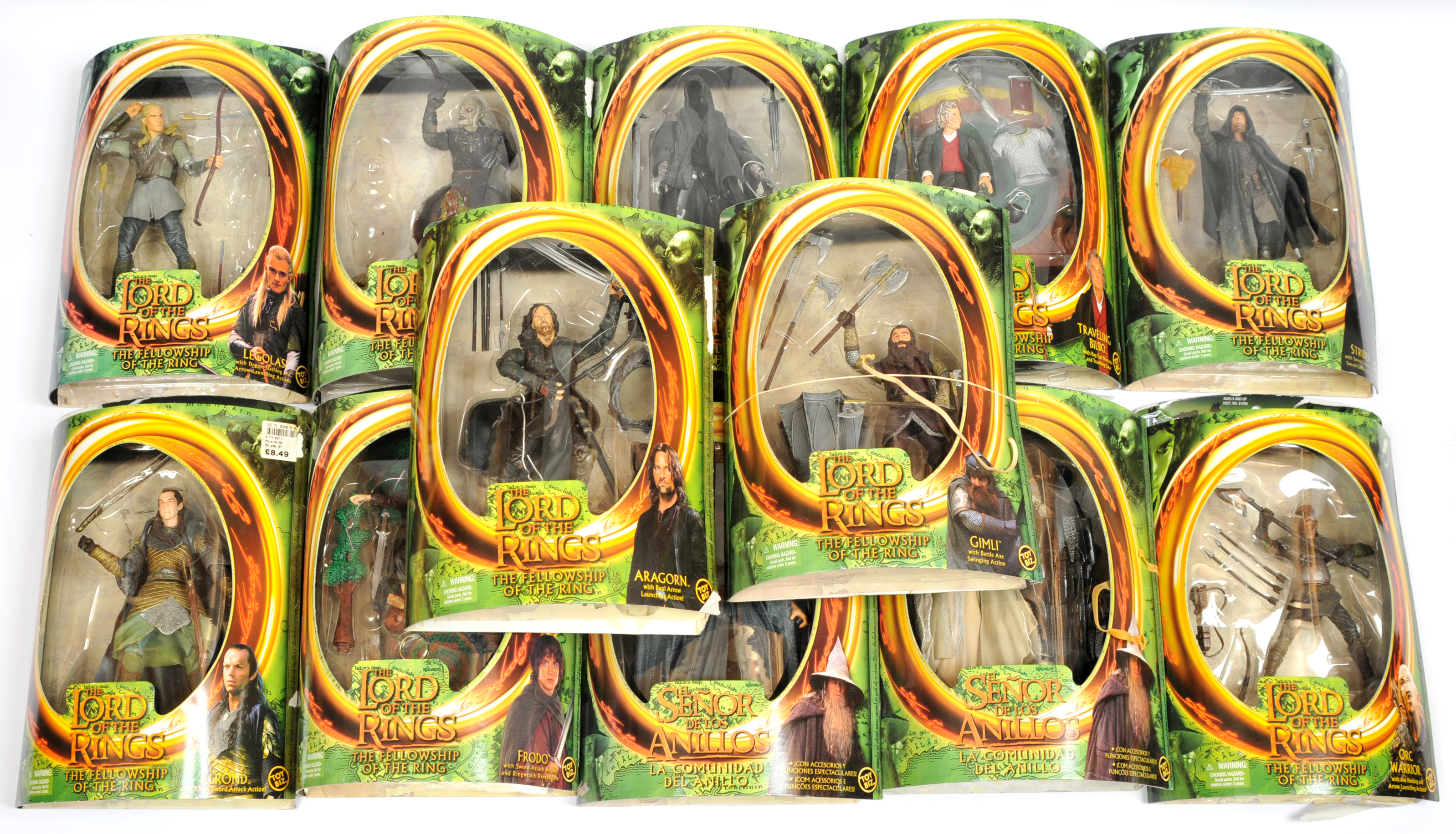 Toy Biz The Lord of the Rings The Fellowship of the Ring action figures x twelve