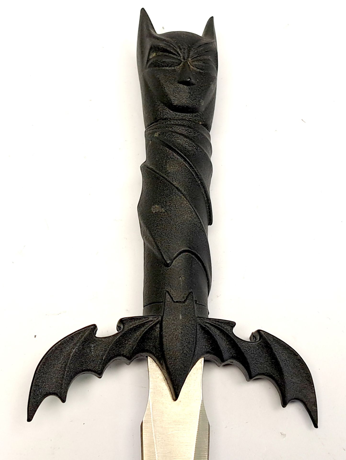 "Batman" carved head Power & Honor Ares metal dagger - Bild 2 aus 2