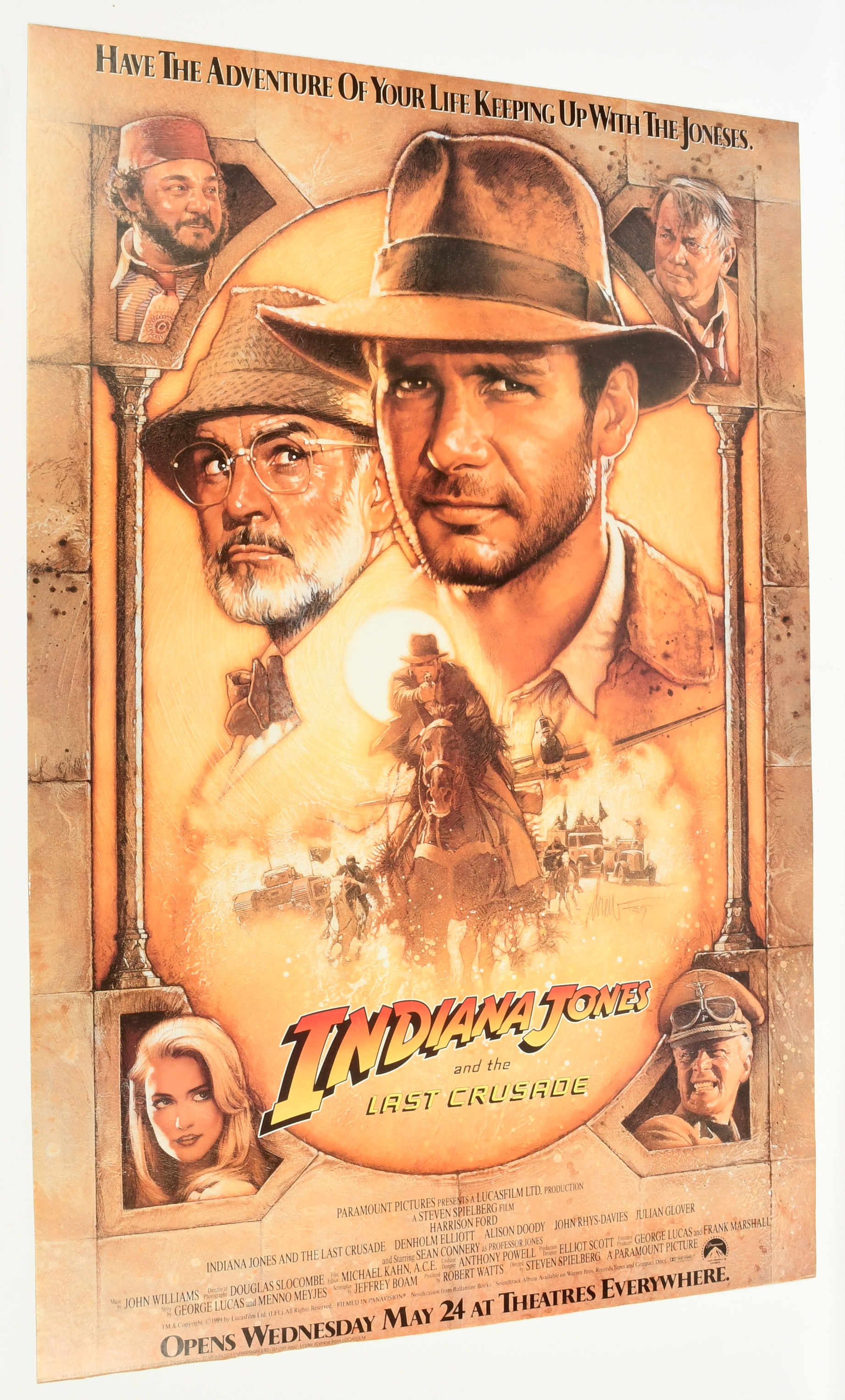 Indiana Jones and the Last Crusade (1989). Australian Daybill (13" x 30") Film Poster