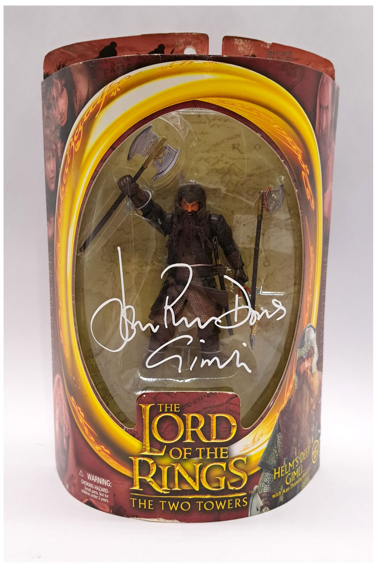 ToyBiz Lord of the Rings Gimli Action Figure Signed by John Rhys-Davies