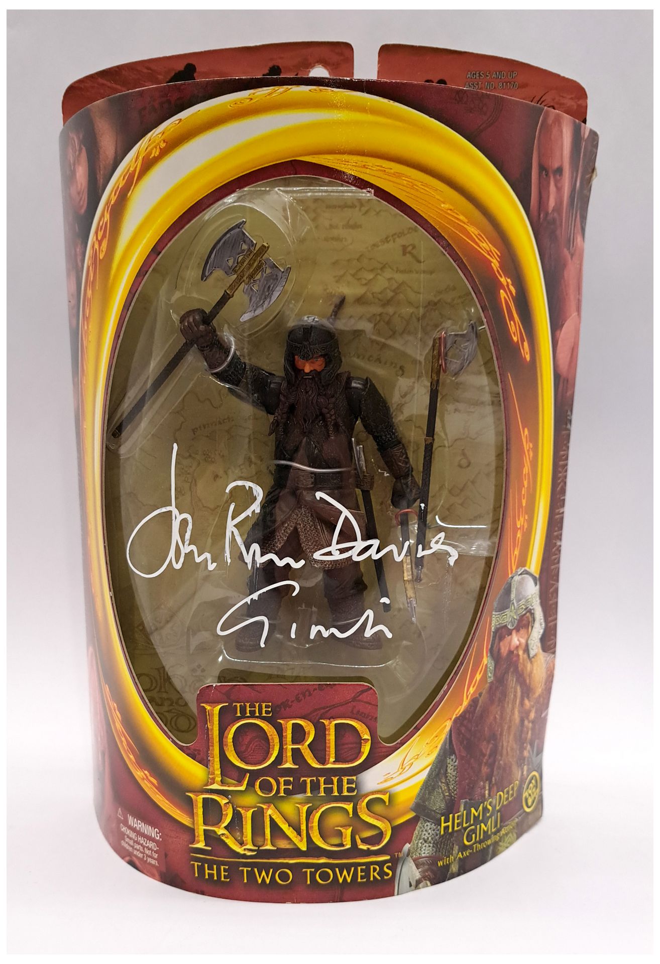 ToyBiz Lord of the Rings Gimli Action Figure Signed by John Rhys-Davies