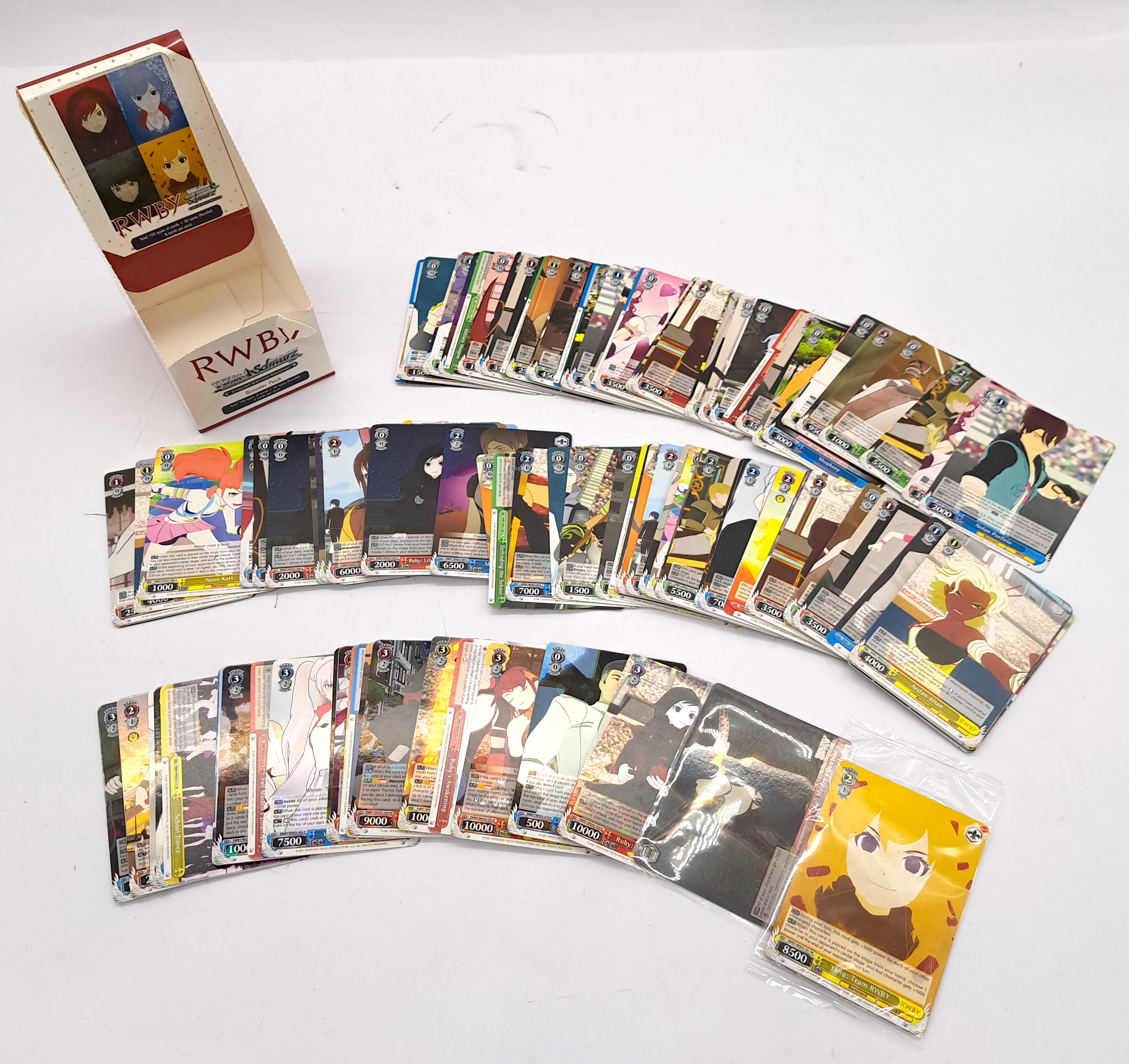 Quantity of Weiss Schwarz RWBY Trading Cards