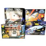 Playmates Star Trek space craft & figure sets x 4