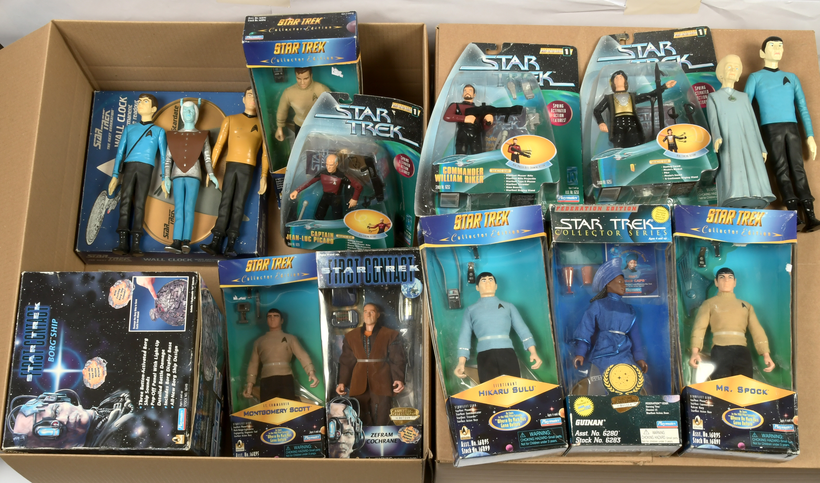 Playmates Star Trek collection of action figures and others