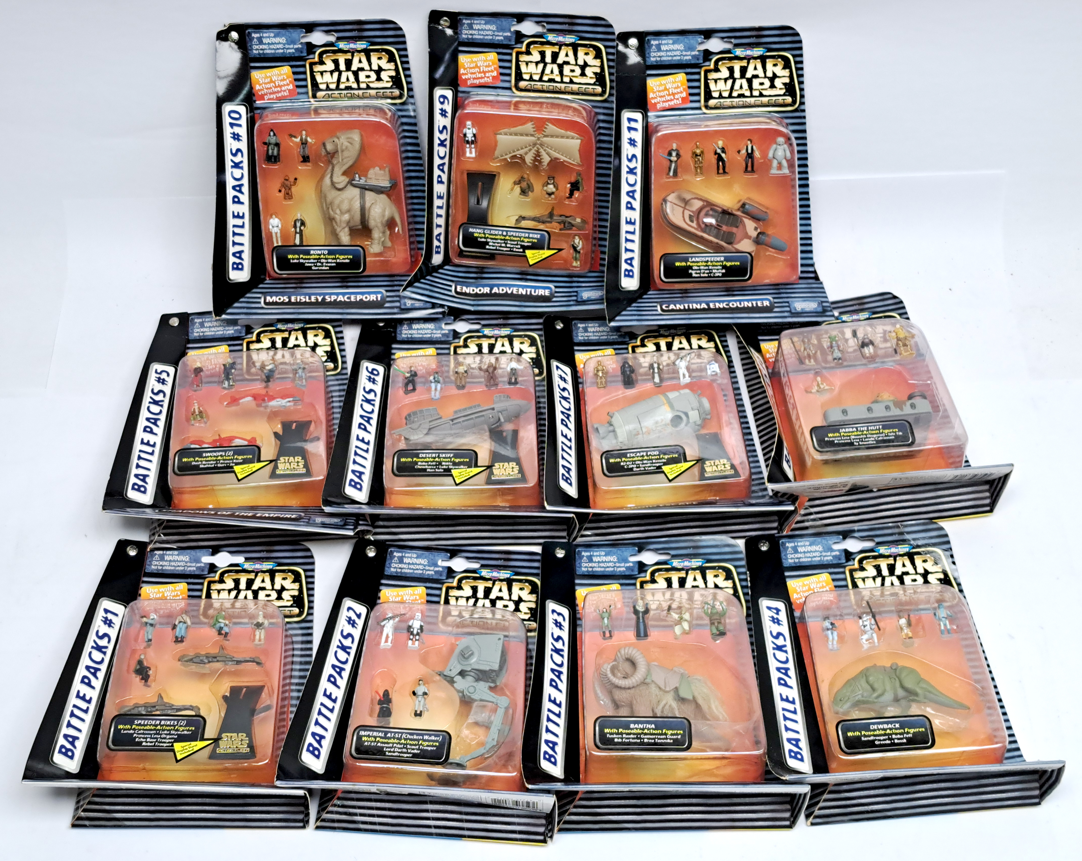 Star Wars Micro Machines Battle packs numbers 1 to 11 sealed