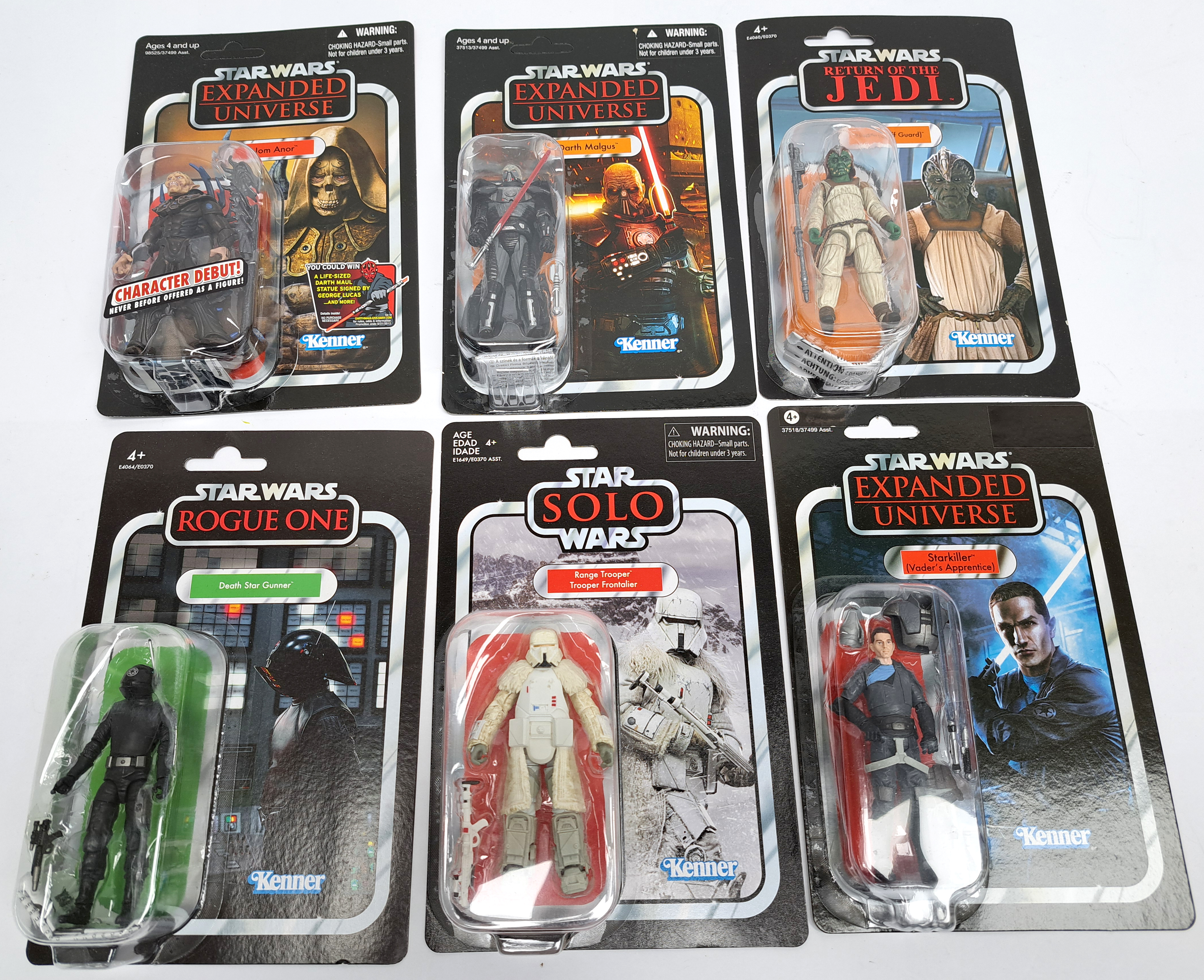 Hasbro Star Wars Vintage Collection Nom Anor, Darth Malgus, in mixed lot. Near mint to mint