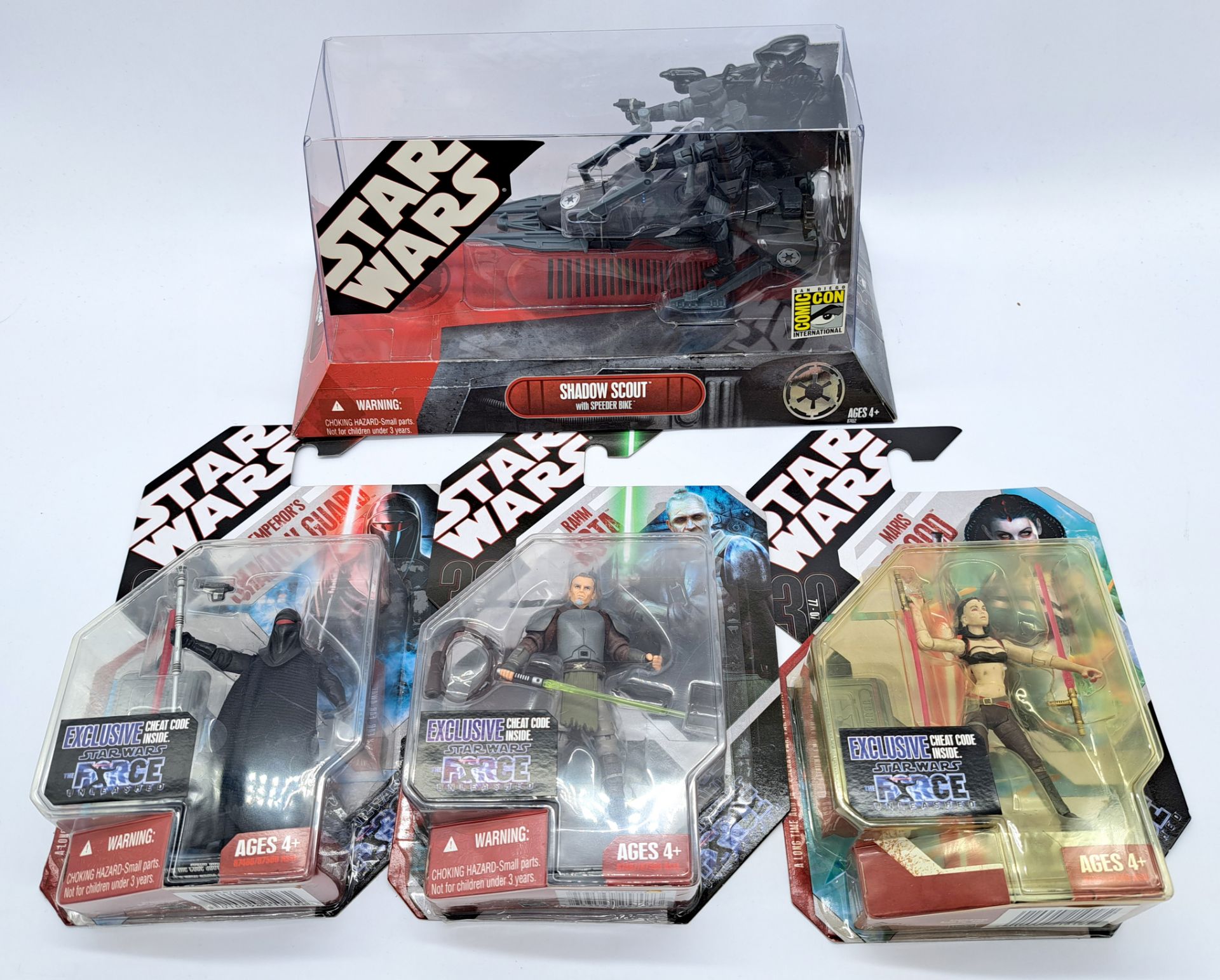 Hasbro Star Wars 30th Anniversary Shadow Scout speeder bike San Diego Comic Con & Force Unleashed...