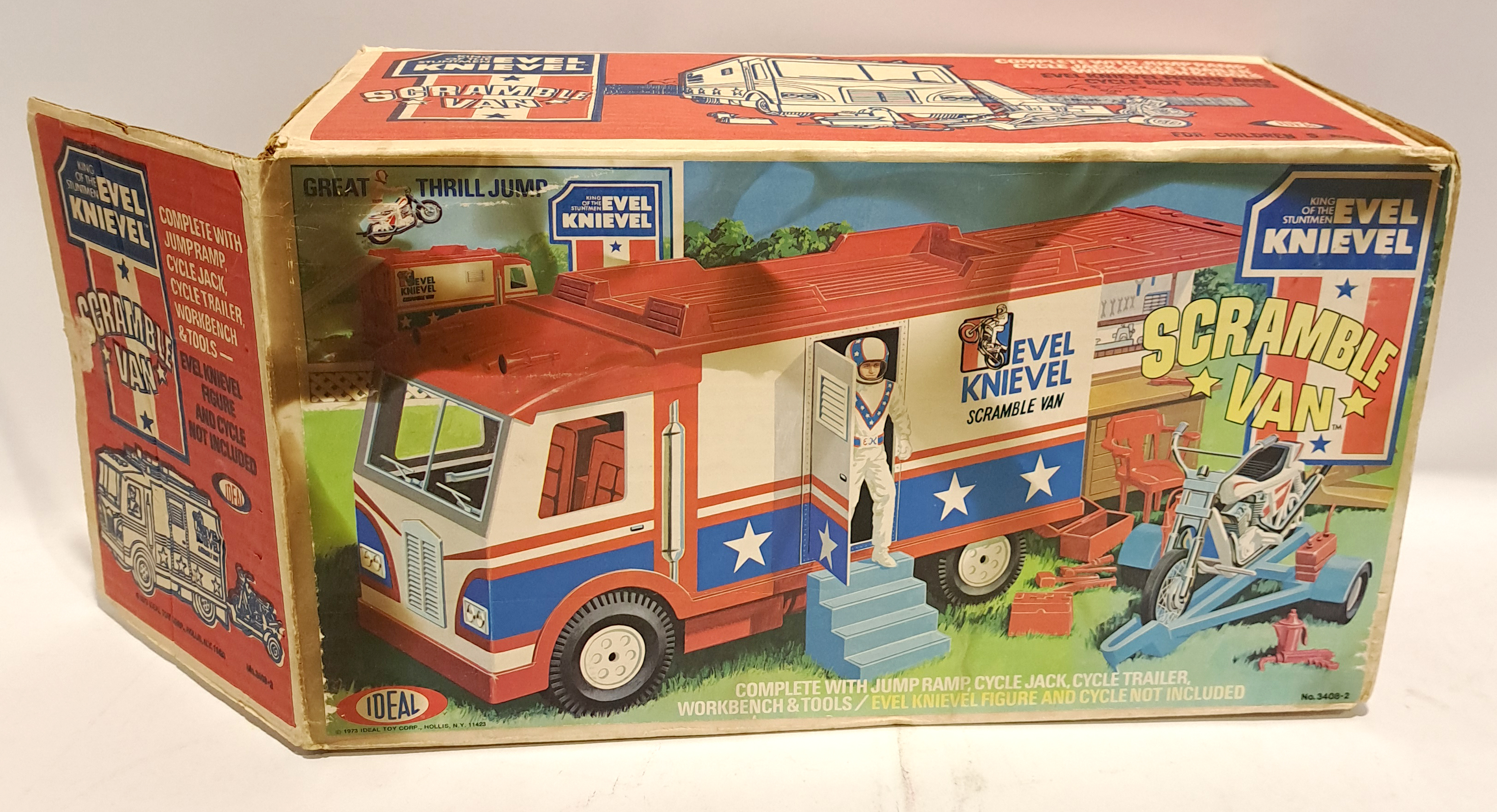 Ideal Vintage Evel Knievel Scramble Van Set