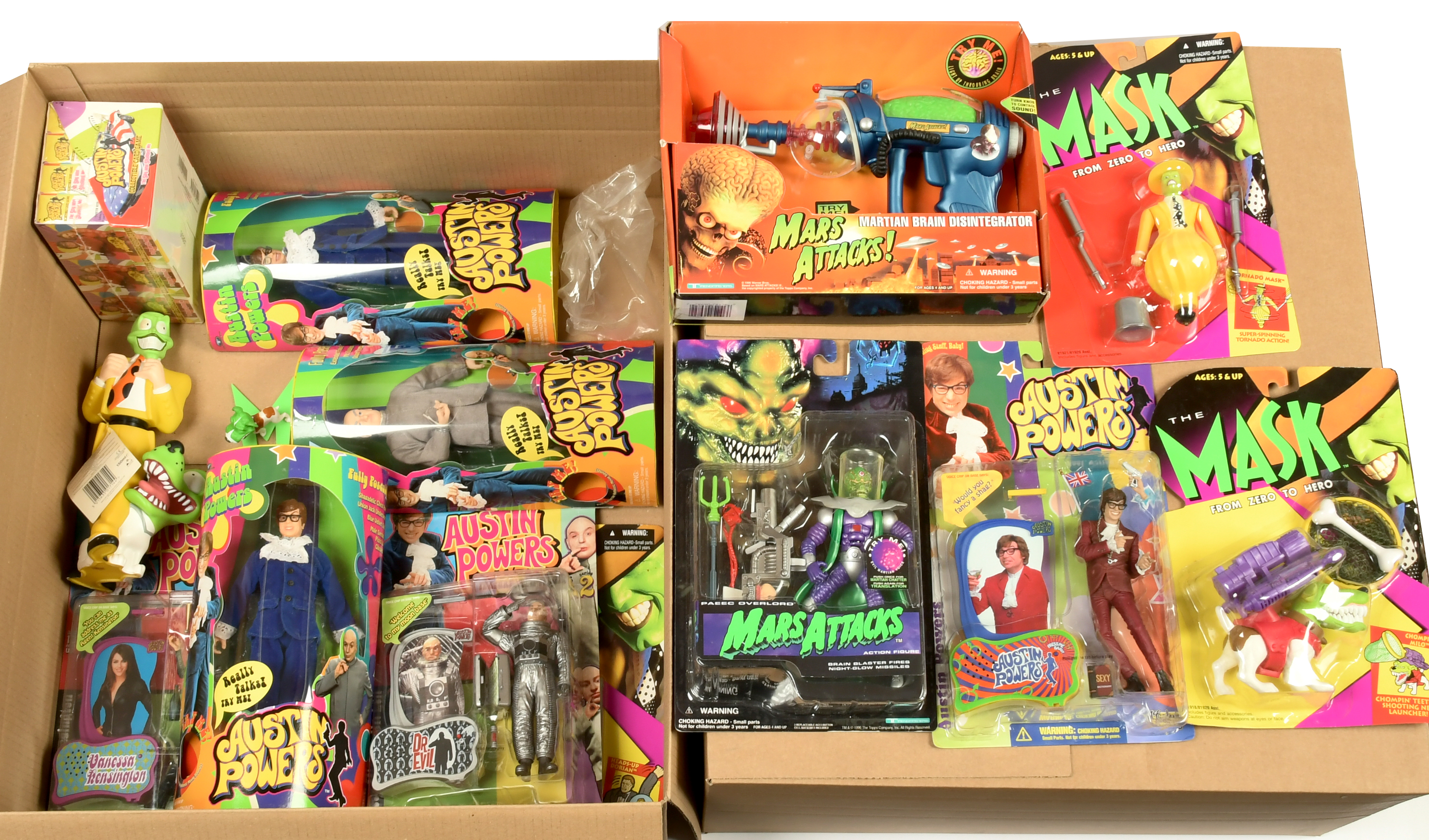 Mars Attacks, The Mask and Austin Powers collection of toys