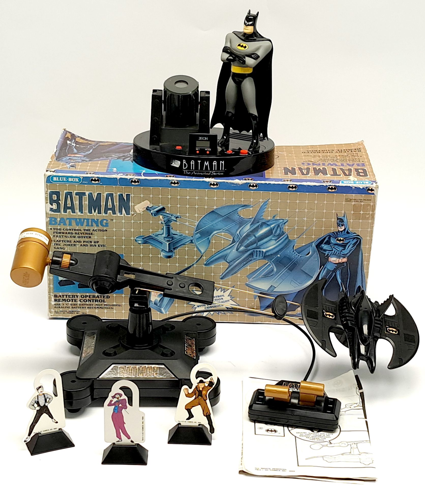 Blue Box Batman Battery Operated Remote Control Batwing & Zeon Batman The Animated Series Alarm C...