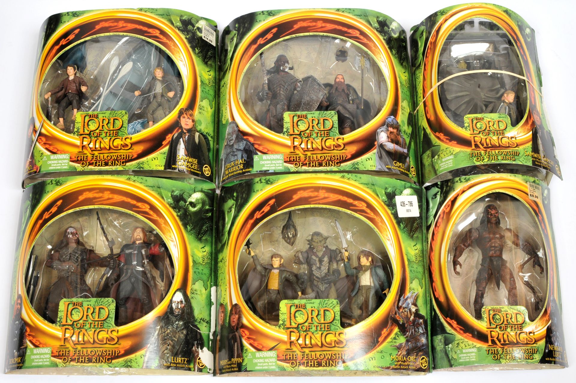 Toy Biz The Lord of the Rings The Fellowship of the Rings action figures x four dual packs and tw...