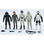 Kenner Star Wars vintage At-St & AT-AT Drivers, Biker Scout, Tie Fighter Pilot and AT-AT Commande...
