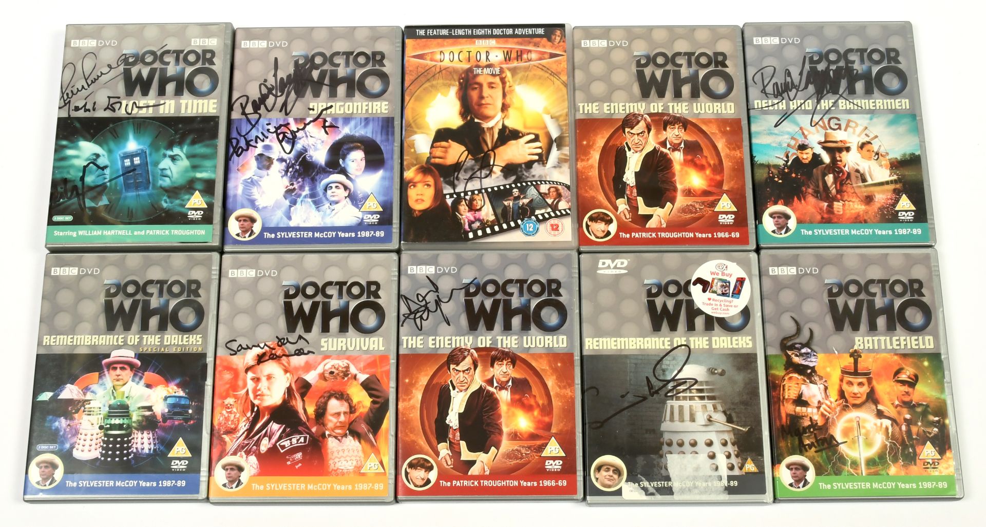 BBC Doctor Who signed DVDs
