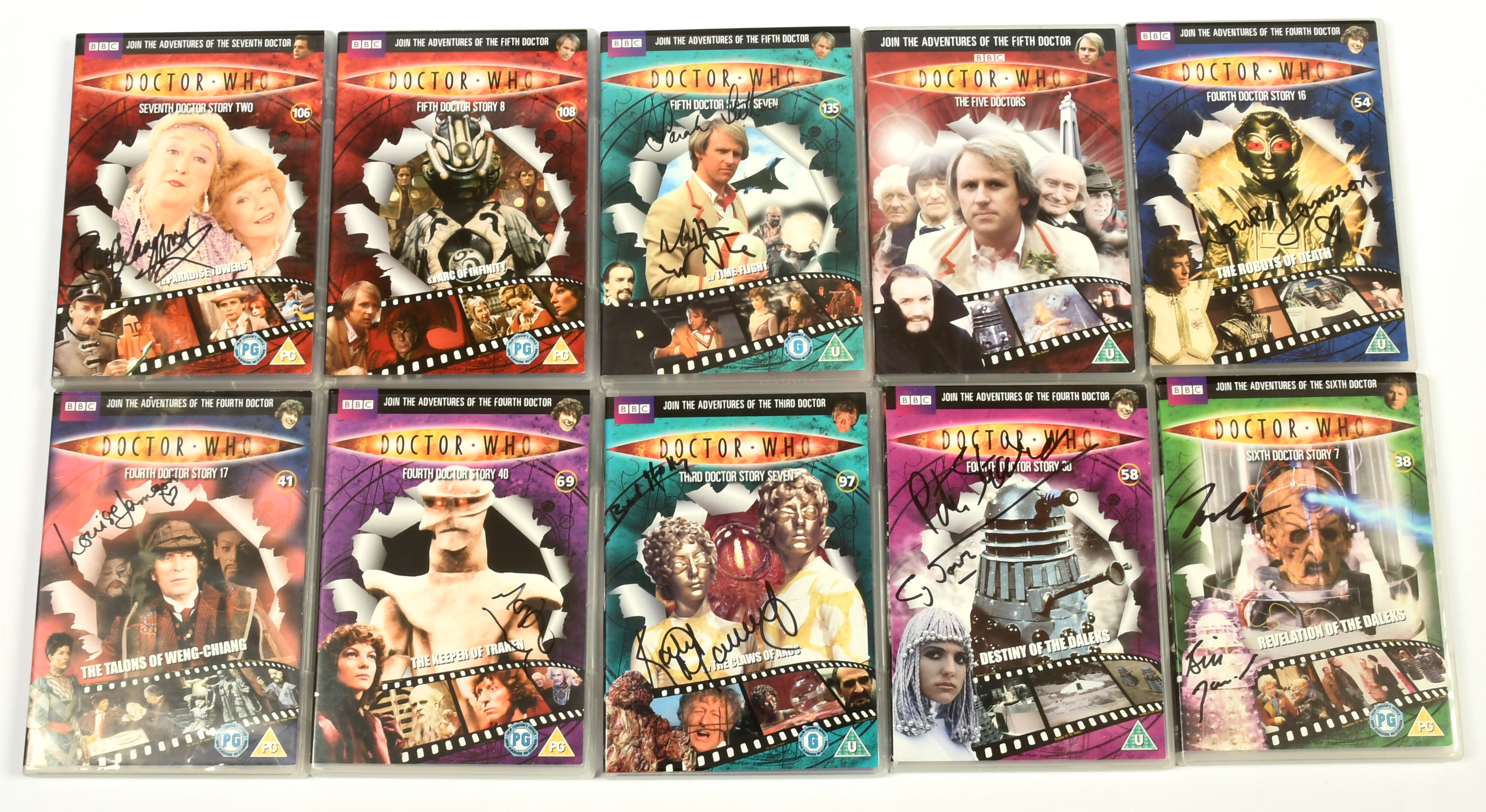 BBC Doctor Who signed DVDs