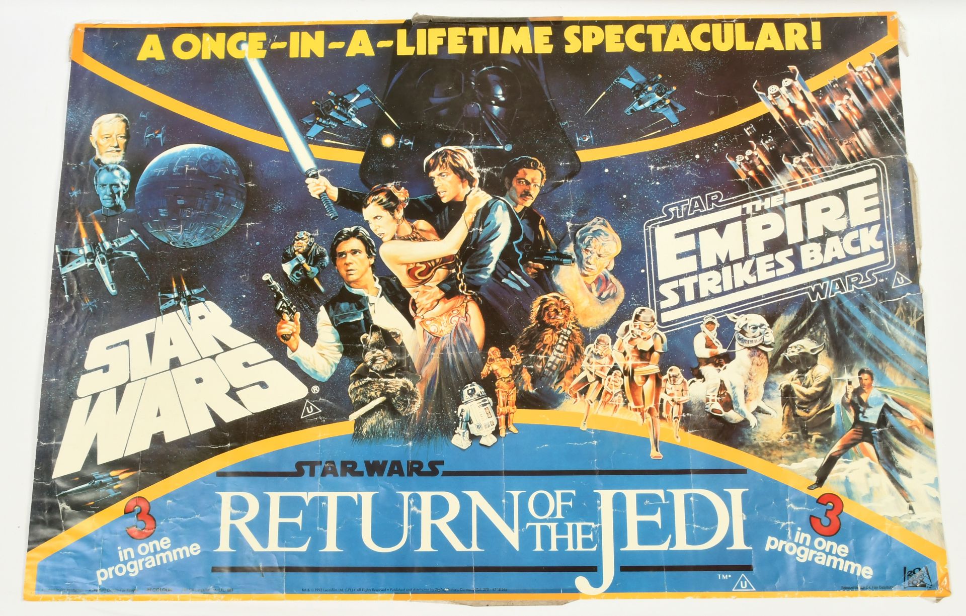 Star Wars Once-in-a-Lifetime Spectacular 3 in one programme German Zig Zag (1993) film poster