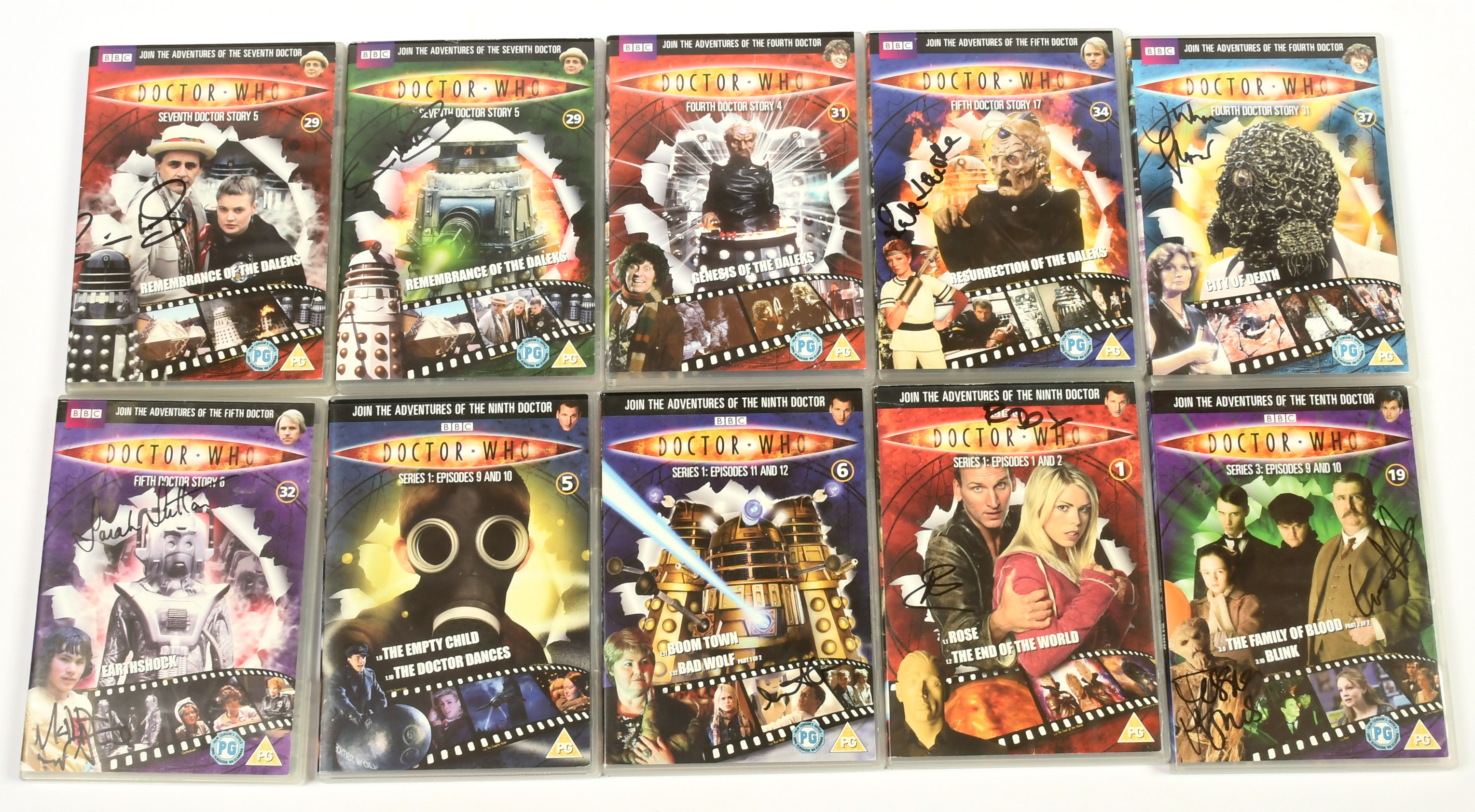 BBC Doctor Who signed DVDs