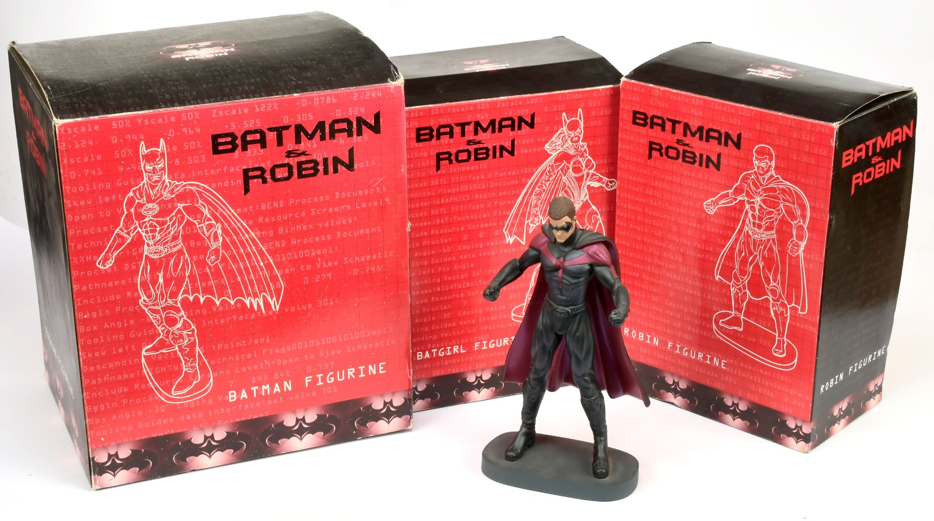 Warner Brothers Studio Store Batman & Robin figurines x three
