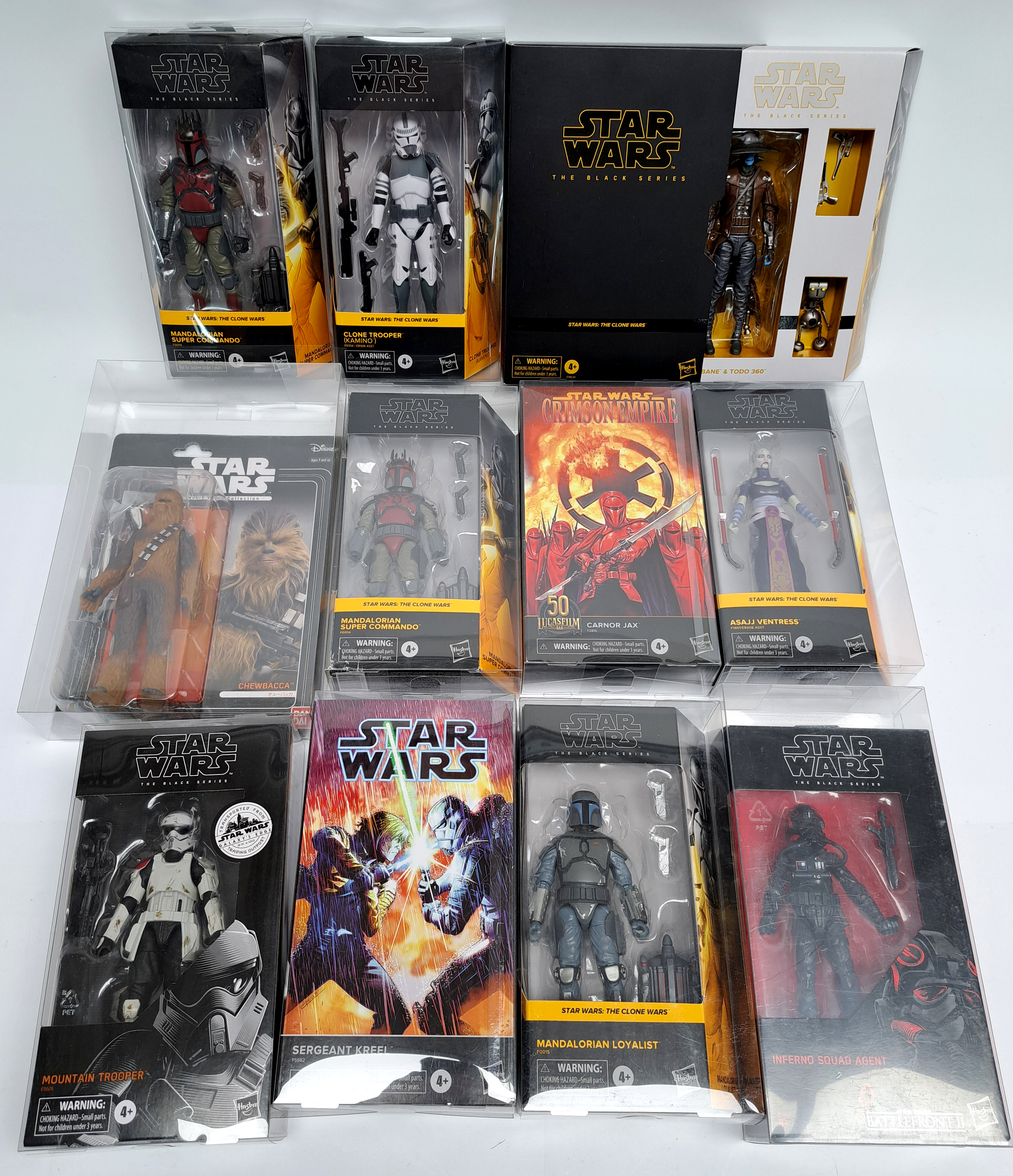 Hasbro Star Wars Black Series 6 inch Asajj Ventress Clone Wars and mixed lot. Near mint to mint