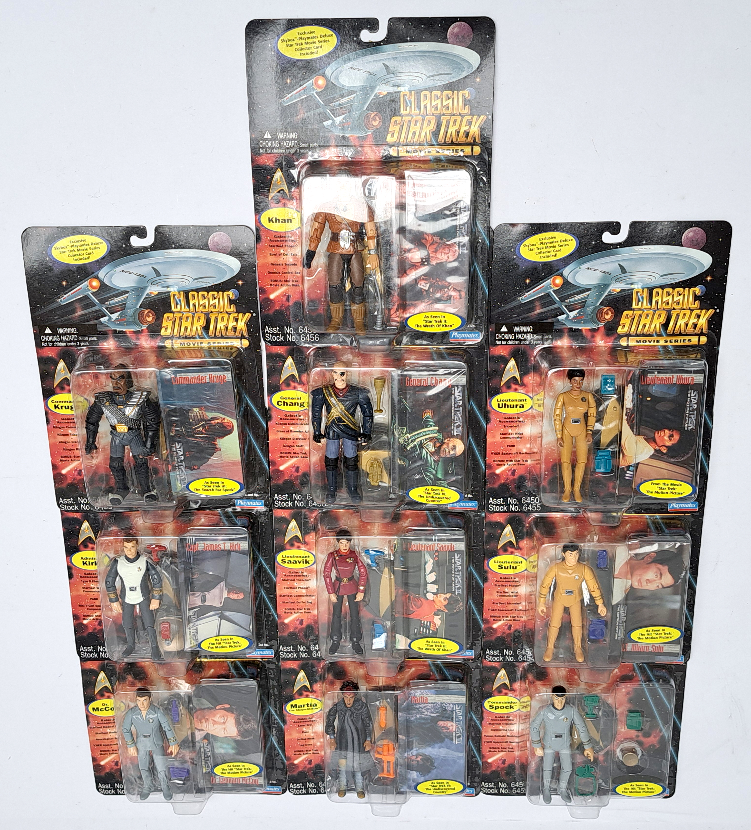 Playmates Classic Star Trek Movie Series action figures x 10