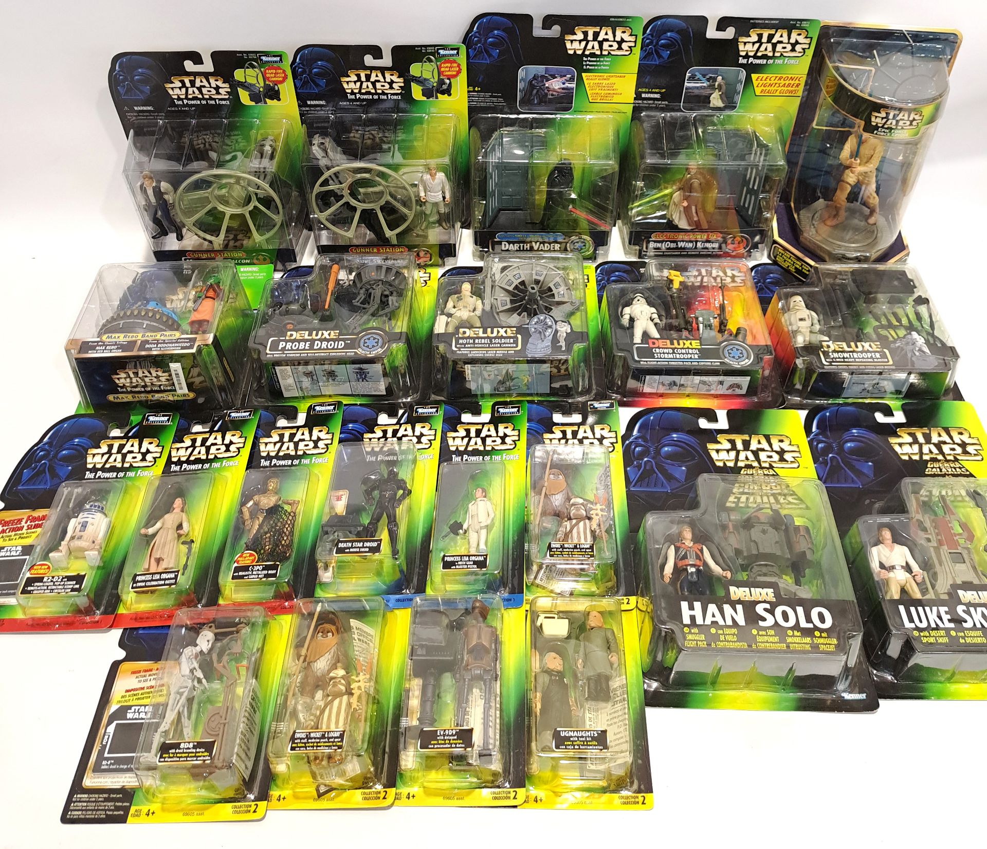 Quantity of Kenner Star Wars Power of the Force Carded Action Figures