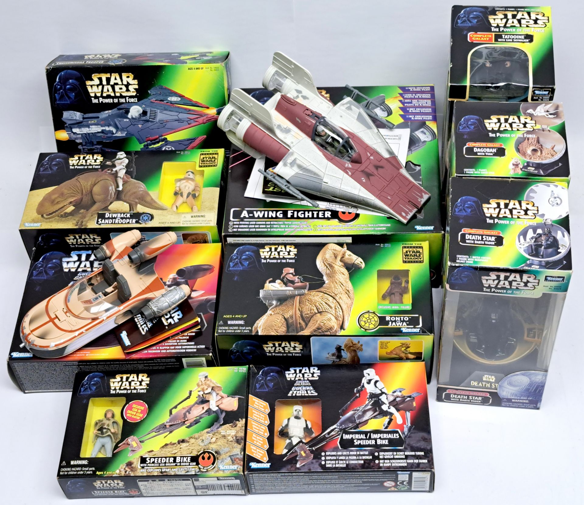 Star Wars Power of the force ships and creatures opened 
