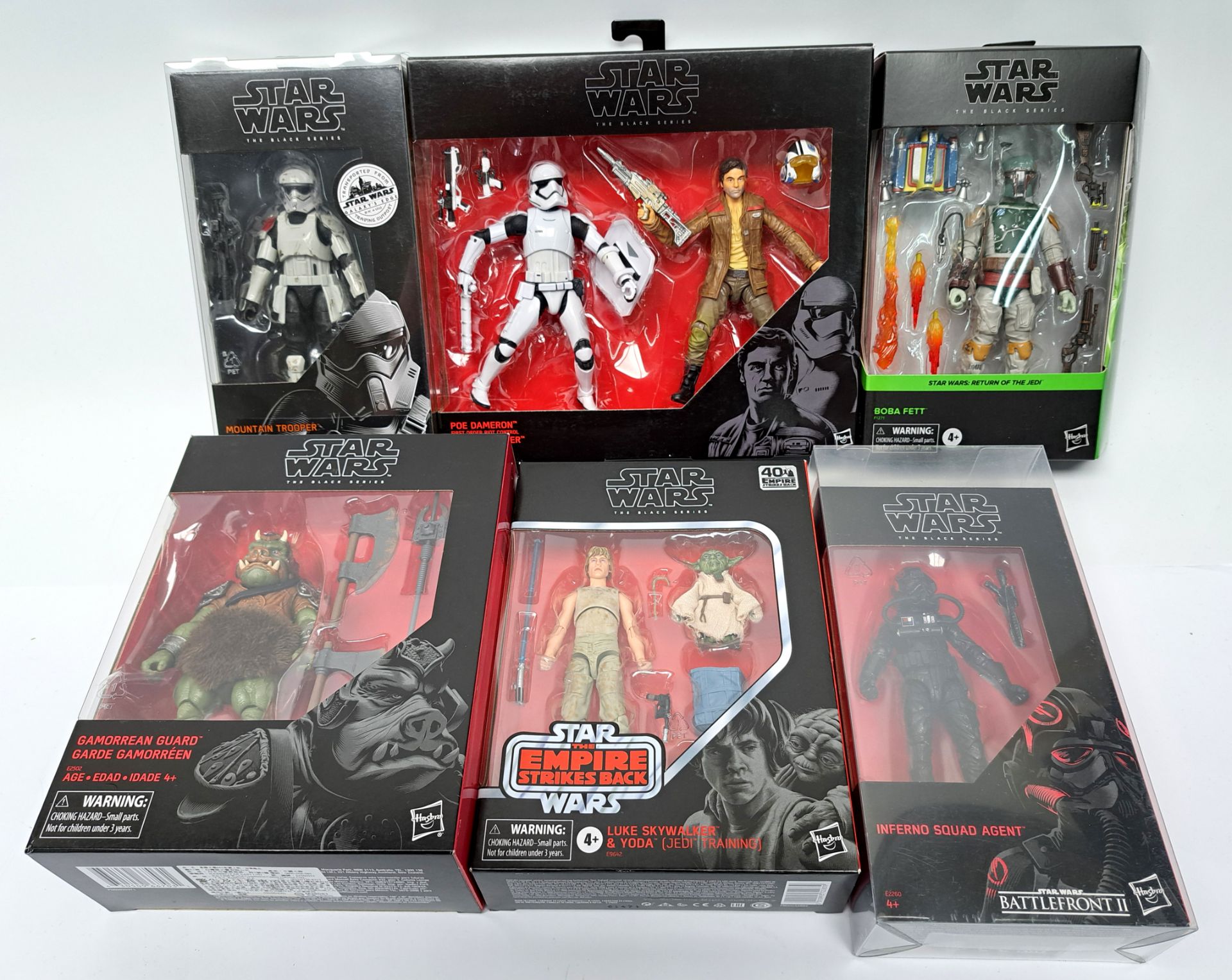 Hasbro Star Wars Black Series 6 inch Boba Fett Deluxe figure assortment mixed lot Near mint to mint