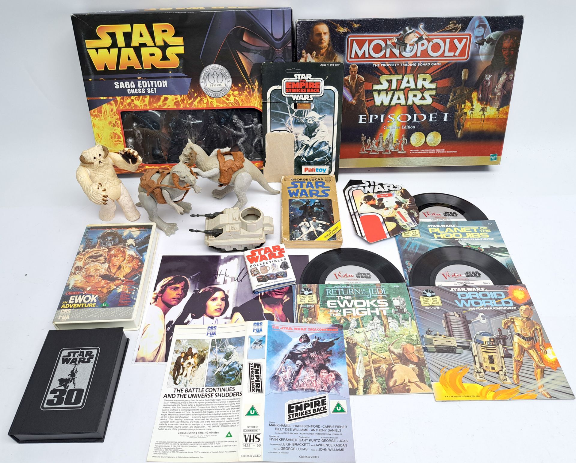 Kenner, Hasbro, Buena Vista Records Star Wars vintage and modern assorted mixed lot. Fair to Good