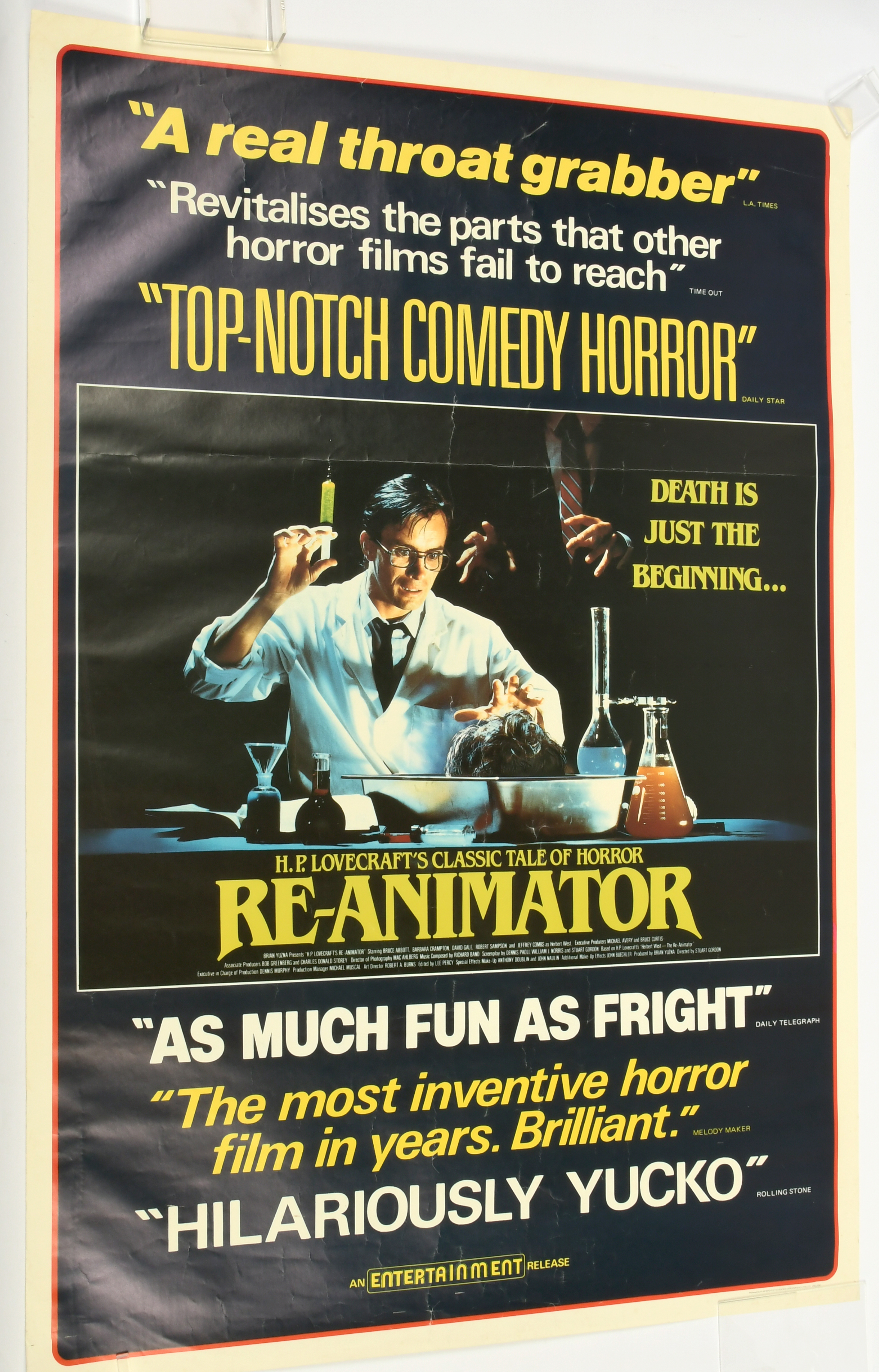 Re-Animator UK quad film poster