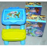 D'Arpeje Toy Story child's plastic desk and integral bench seat