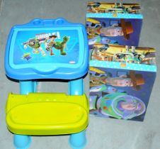 D'Arpeje Toy Story child's plastic desk and integral bench seat