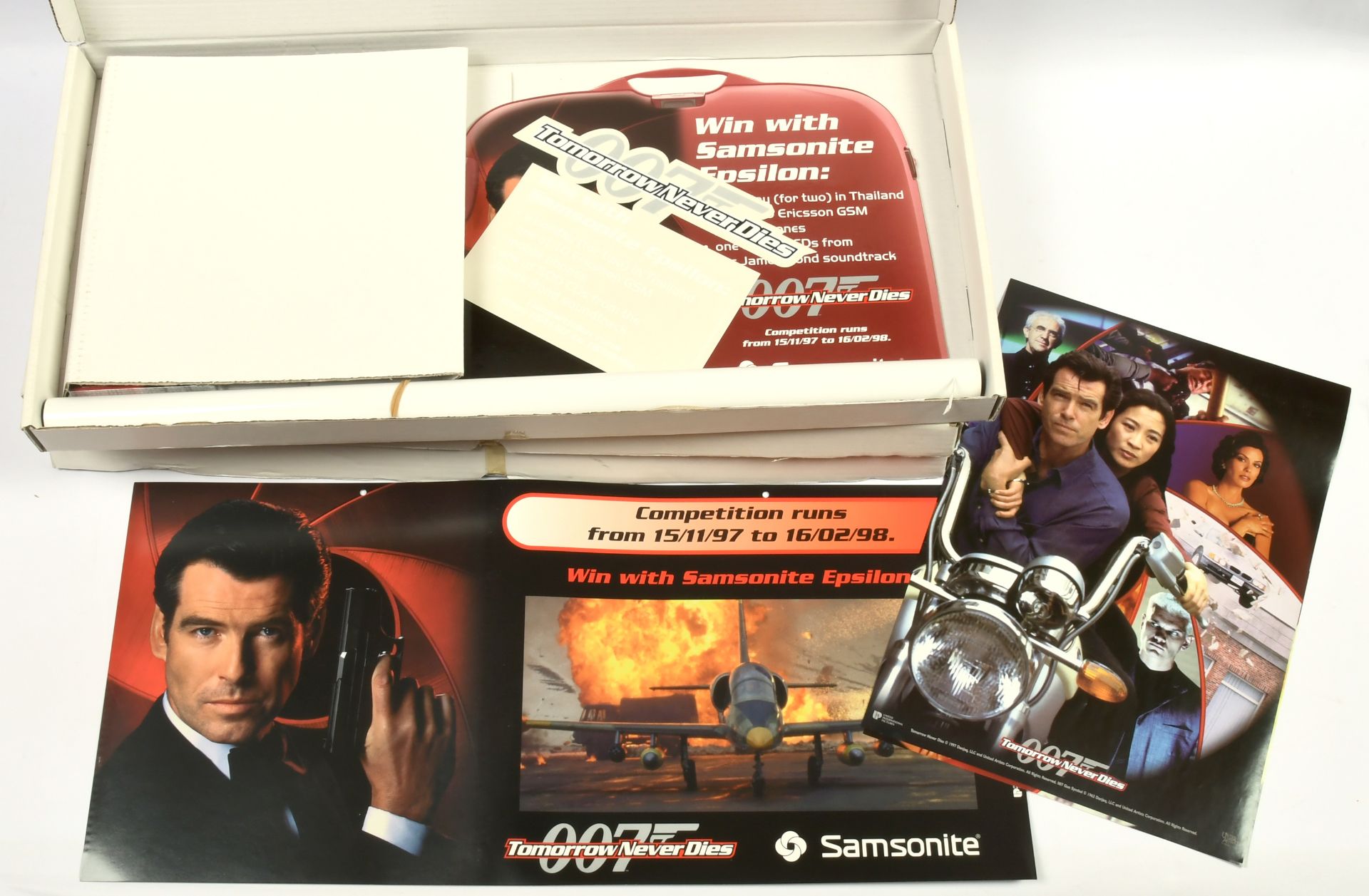 James Bond film poster and Samsonite advertising boxes x 3 - Image 3 of 3