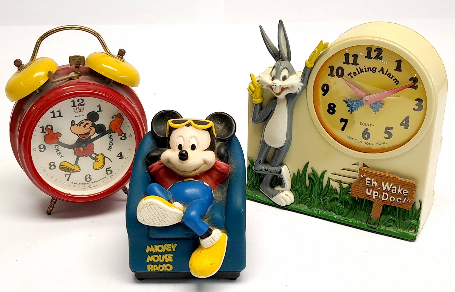 The Walt Disney Company, Bradley, Janex Corp, vintage alarm clocks & radio