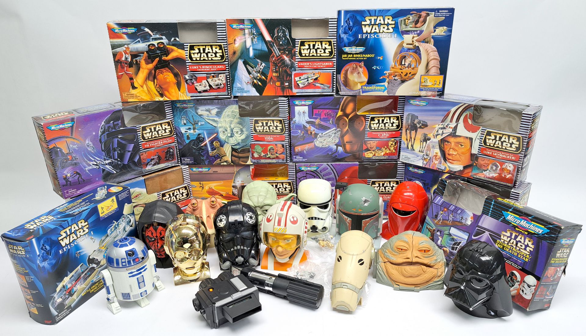 Galoob Star Wars Micro Machines Action heads Transforming Playsets mixed lot. Good to excellent.