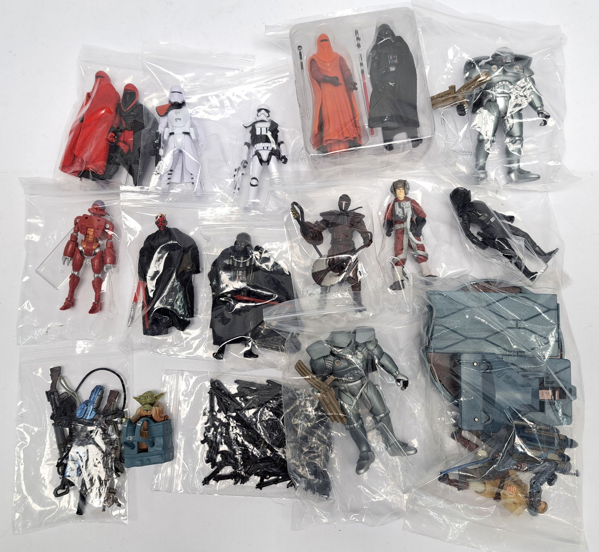 Hasbro Star Wars loose figures mixed lot including Dark Troopers, Darth Vader, Maul. Excellent to...