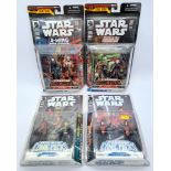 Hasbro Star Wars Comic packs x4 A'Sharad Hett & Dark Woman, Darth Talon & Cade Skywalker etc. Nea...