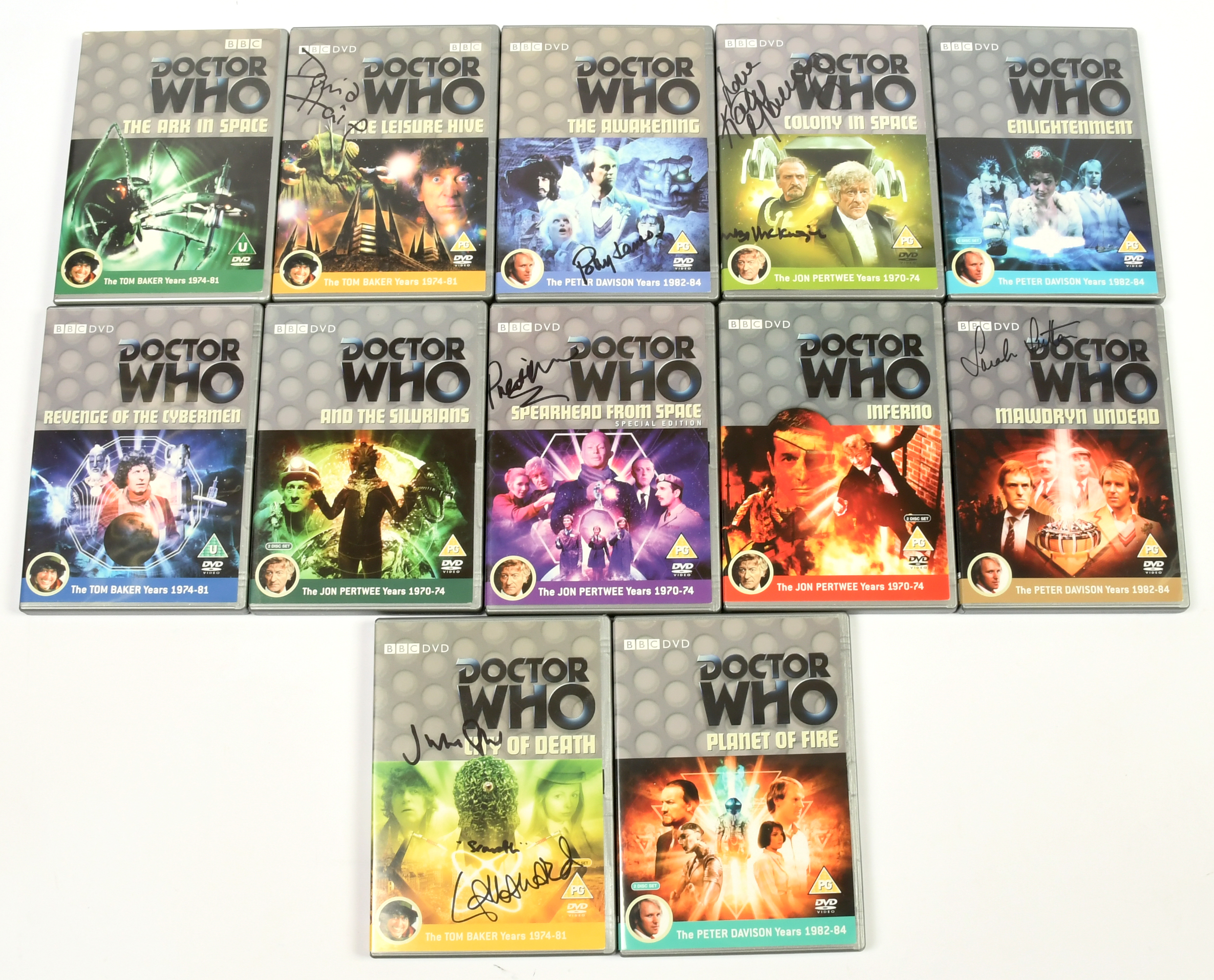 BBC Doctor Who signed DVDs