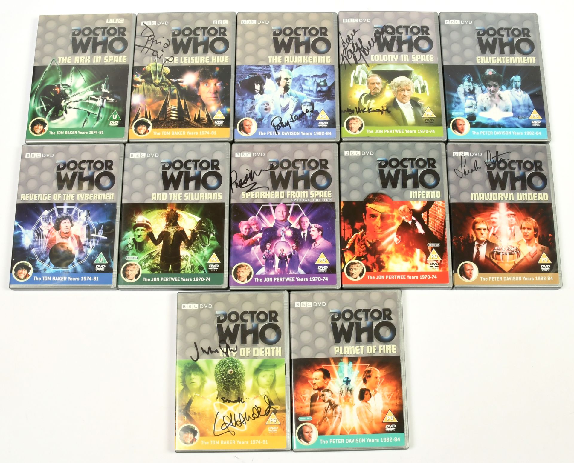 BBC Doctor Who signed DVDs