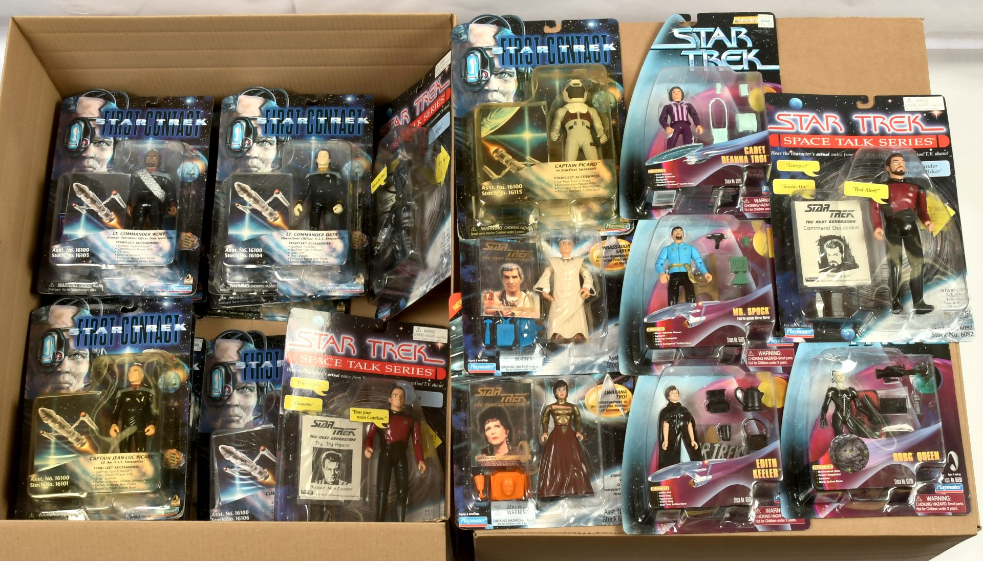 Playmates Star Trek Space Talk, Warp Factor, The Next Generation and other action figures