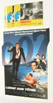 James Bond film poster and Samsonite advertising boxes x 3