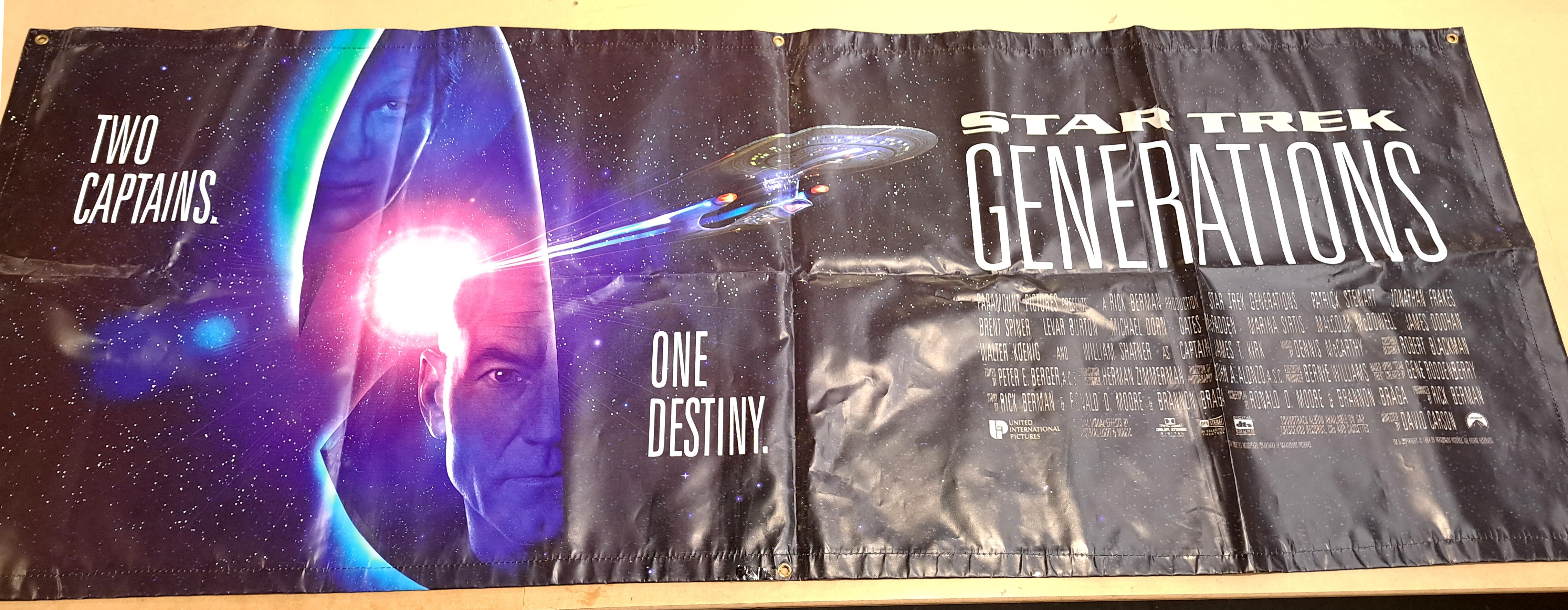 Star Trek Generations Vinyl Banner (1994) 95" x 36".