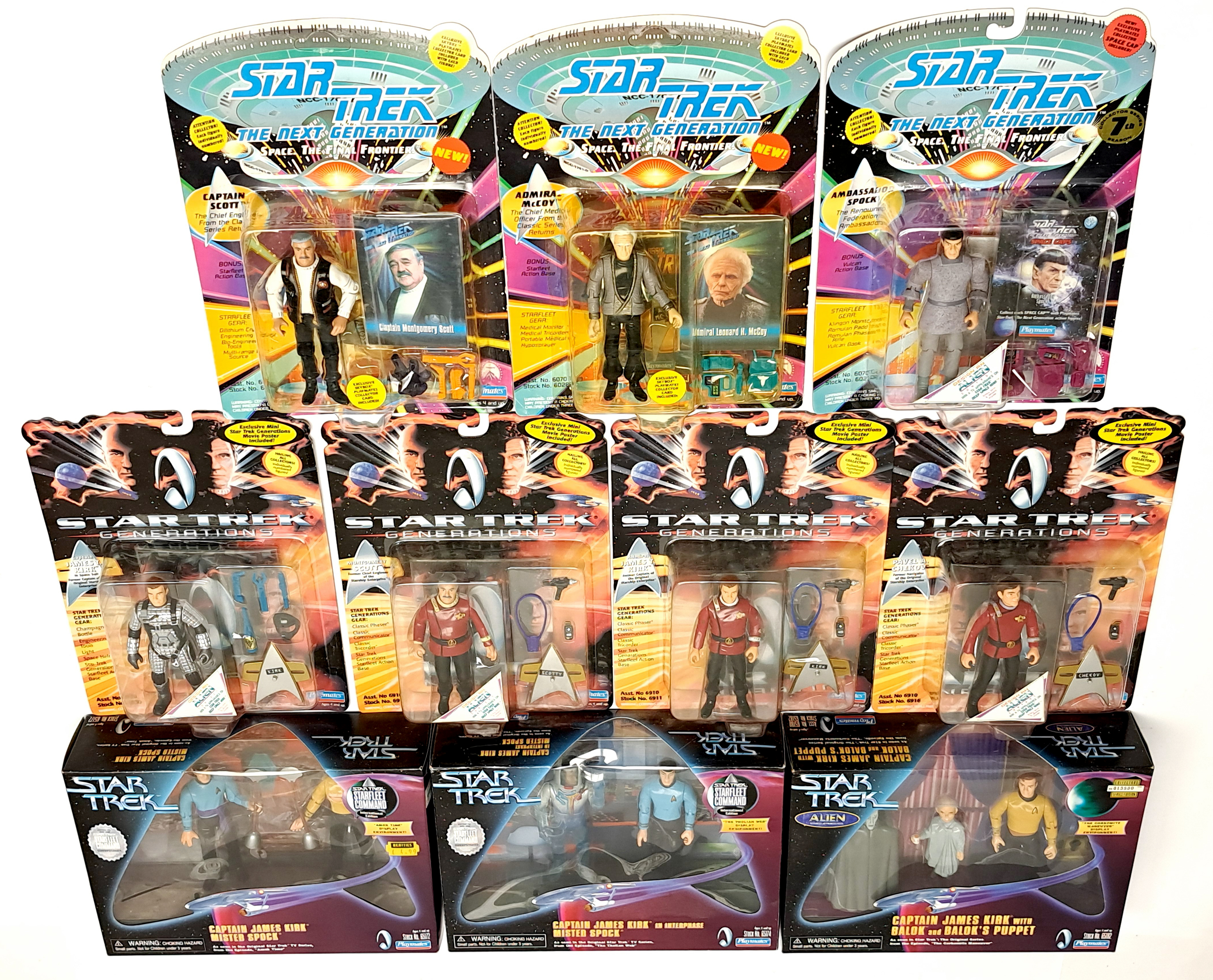 Quantity of Playmates Star Trek action figures & multi-figure packs