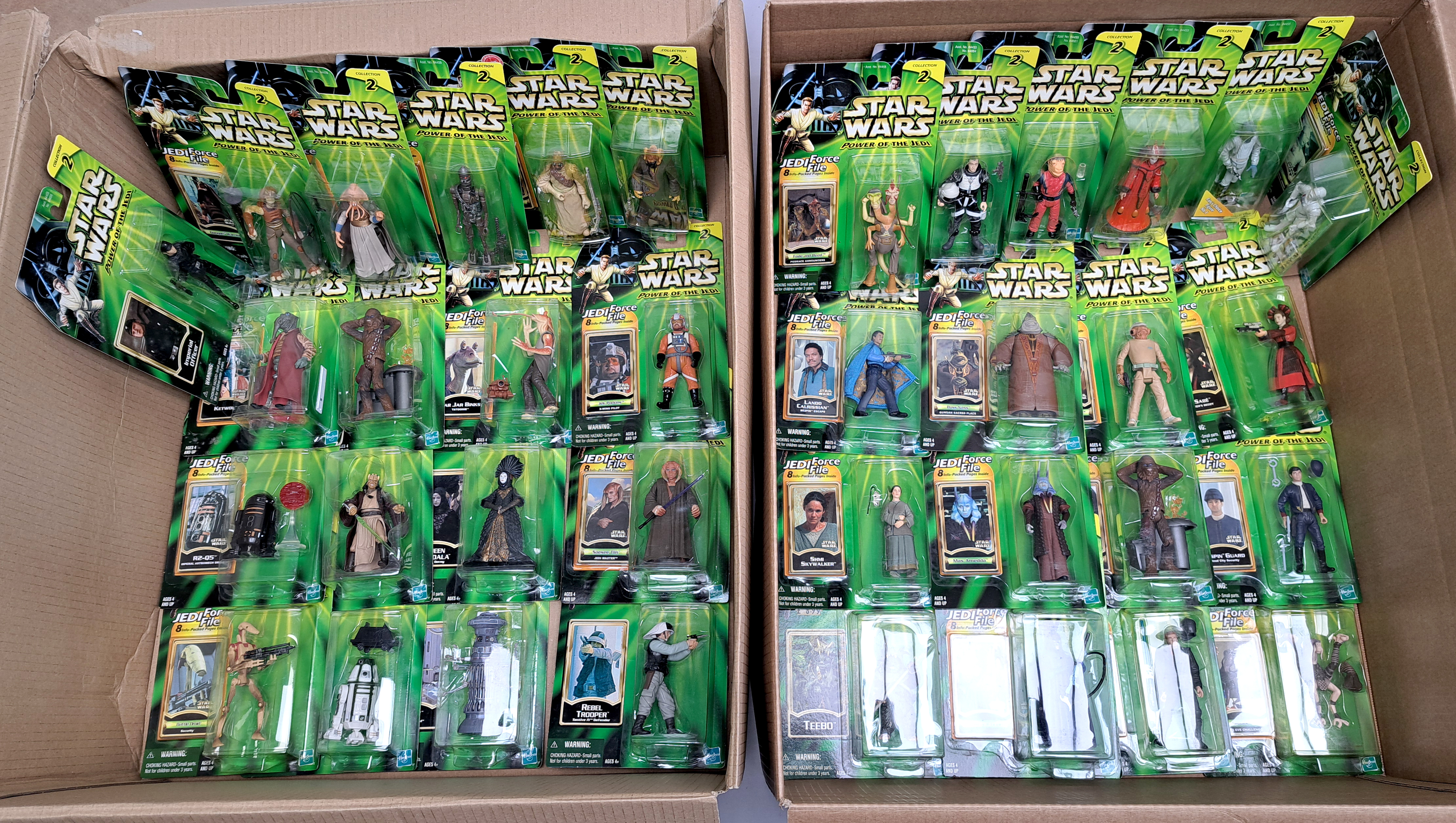 Star Wars Hasbro Power of the Jedi lot of 36 sealed Collection 2 figures